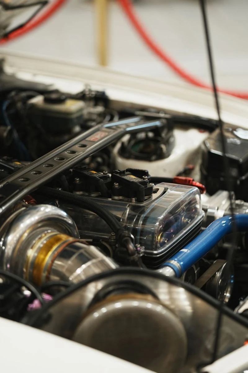 Turbo engine close-up